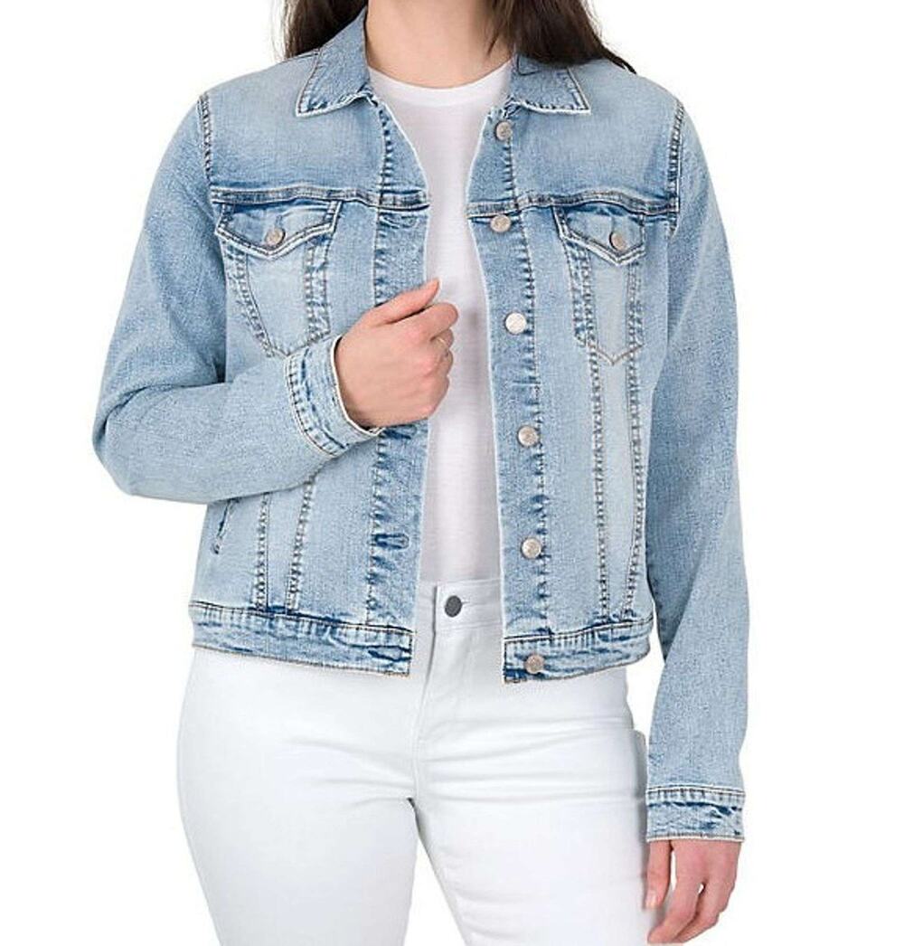 Seven7 Jean Jacket Women's XXL Blue Waist Length Pockets New